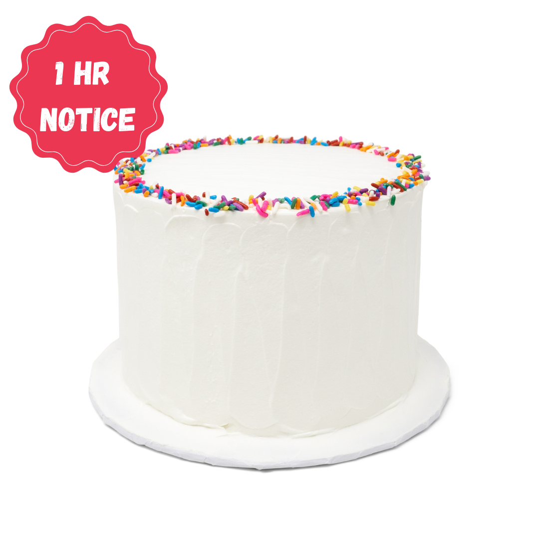 Vertical Spatula with Rainbow Sprinkles Cake