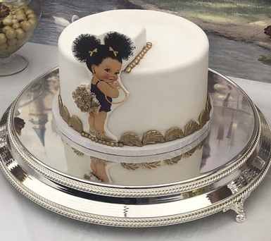 White Custom Cake in Costa mesa