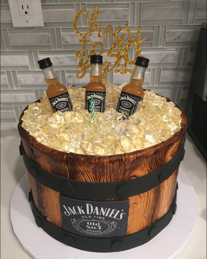 custom ice jack daniels cake for laguna niguel costumer
