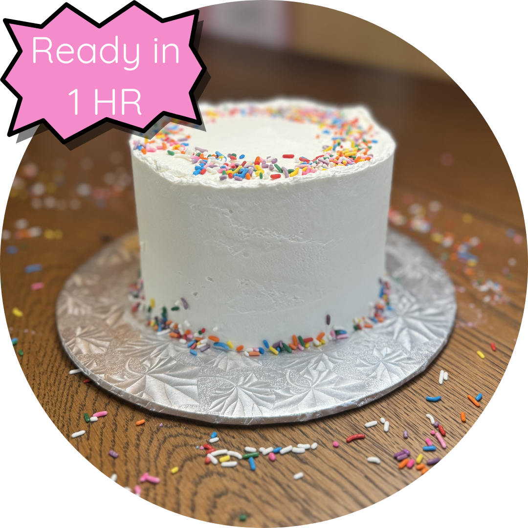 6" Short Celebration Cake (serves 4-6ppl)