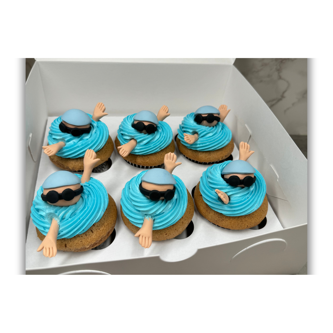 Swimmer Cupcakes
