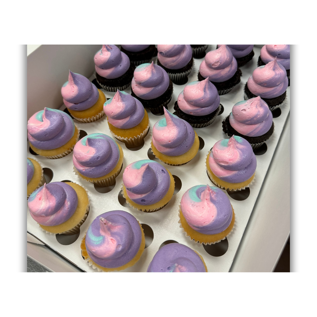 Multi Color swirl Mini Cupcakes