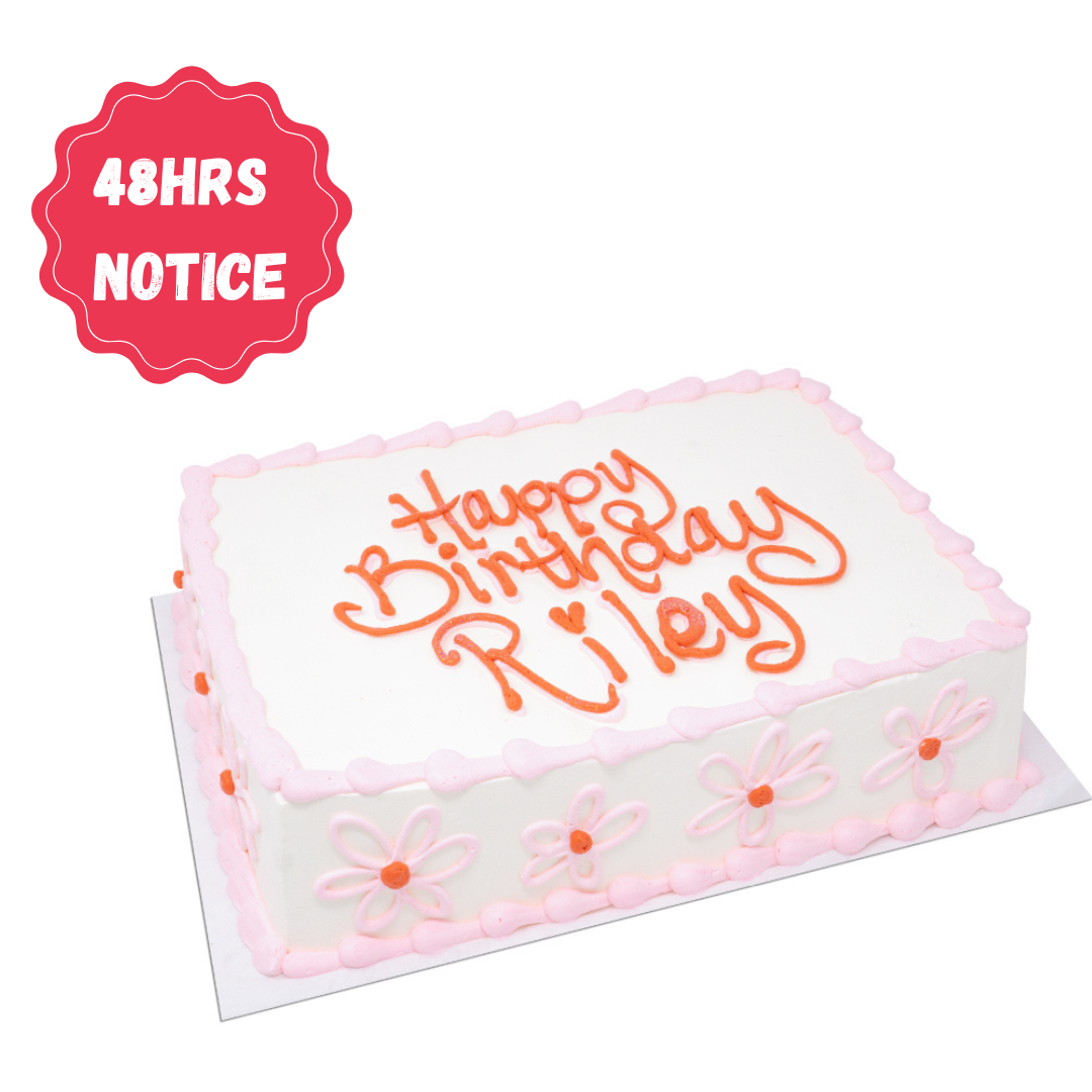 1/4 Sheet Cake (Choose your own colors) (30-35ppl)
