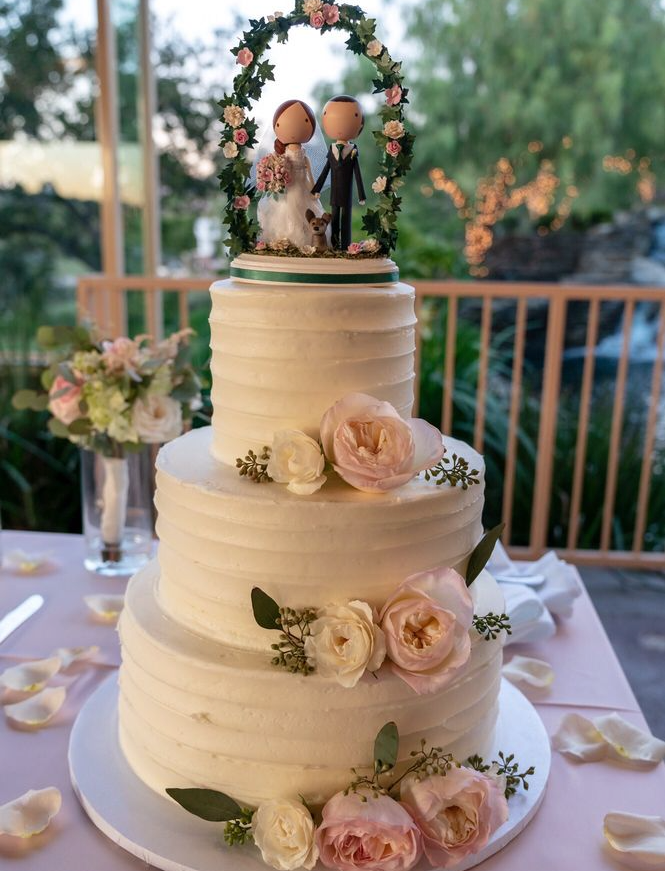 Custom wedding cake for Costa Mesa wedding